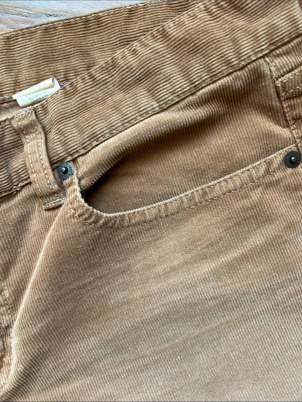 J. Crew Toothpick super skinny Stretch cords with 6” zippers at ankle. tan sz32 - Picture 4 of 12